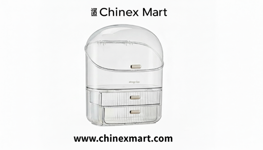 Transparent Desk Makeup Organizer Box, Cosmetic Jewelry Storage