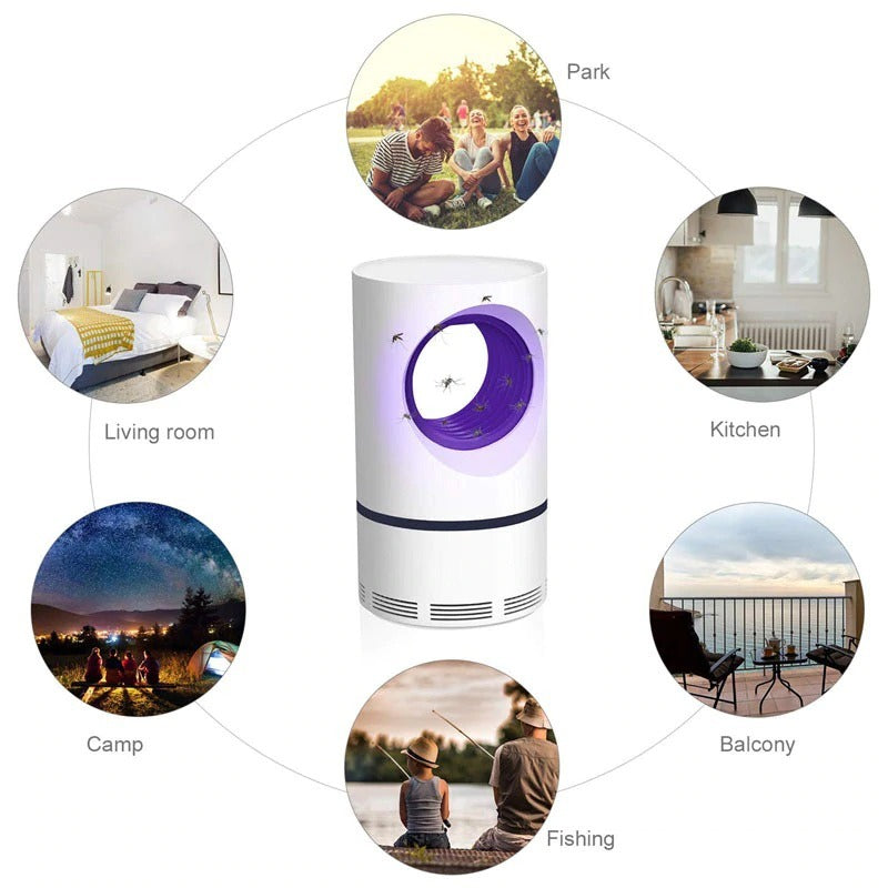 Mosquito Killer Lamp Electric Shocker Round – Powerful 360° UV Light Insect Trap for Home, Room & Outdoor Use | Safe, Silent & Eco-Friendly Bug Zapper