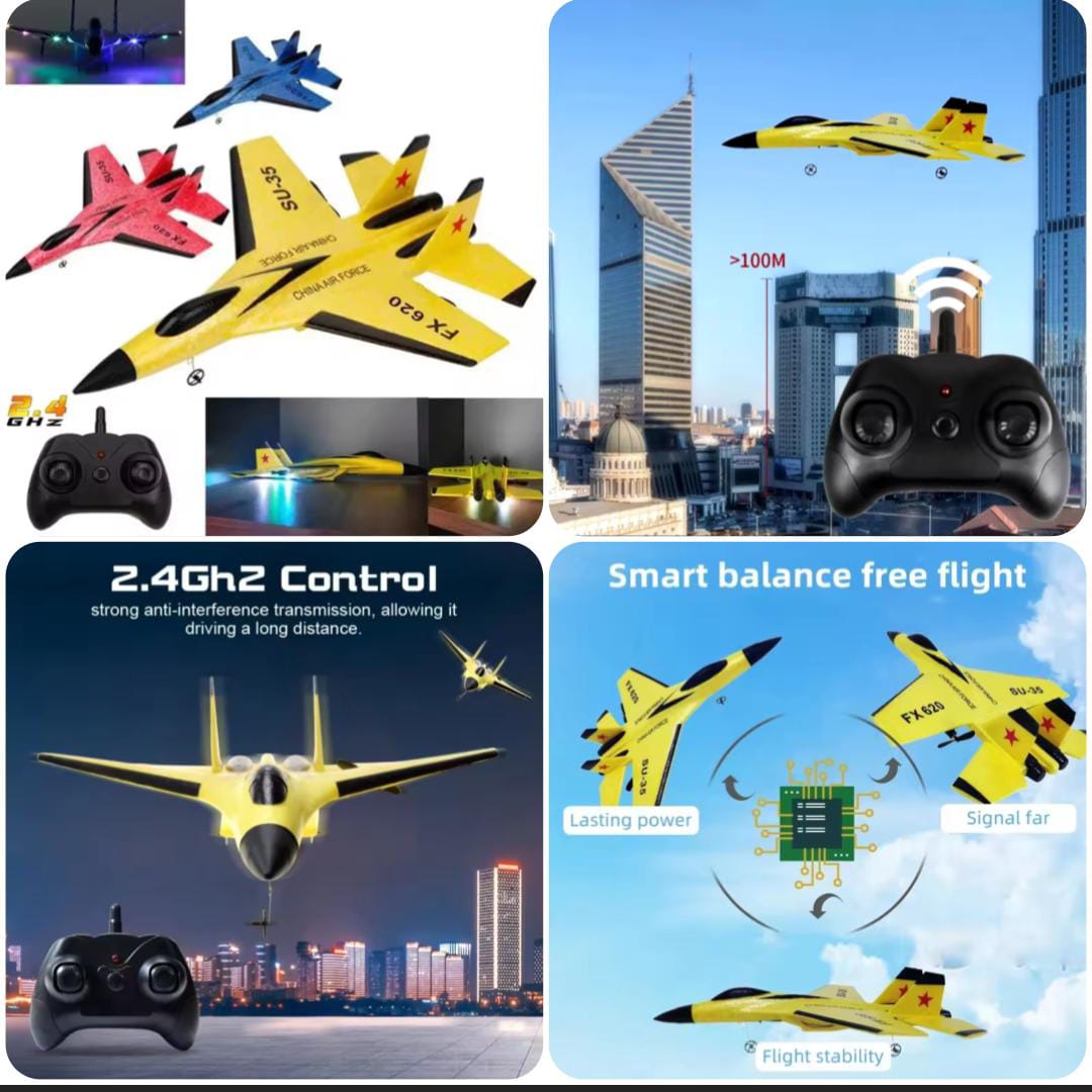 Wireless remote controlled flying aeroplane rechargeable